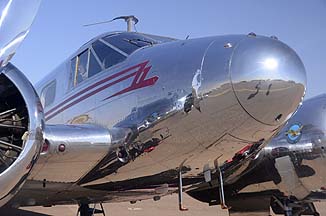 Beech model D18S N5804C, Cactus Fly-in, March 2, 2012